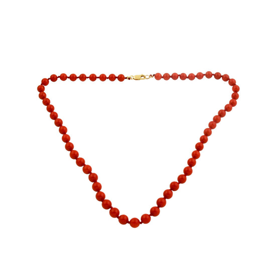 18" Red Angel Beaded Necklace x 10k Clasp - Kingdom Jewelry