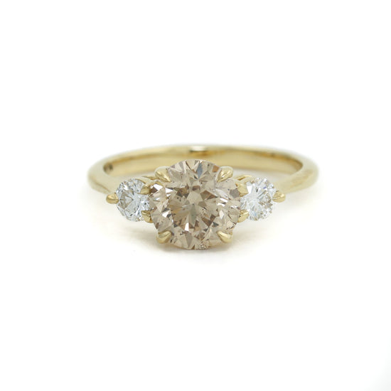Load image into Gallery viewer, 18k Champagne Diamond Ring - Kingdom Jewelry
