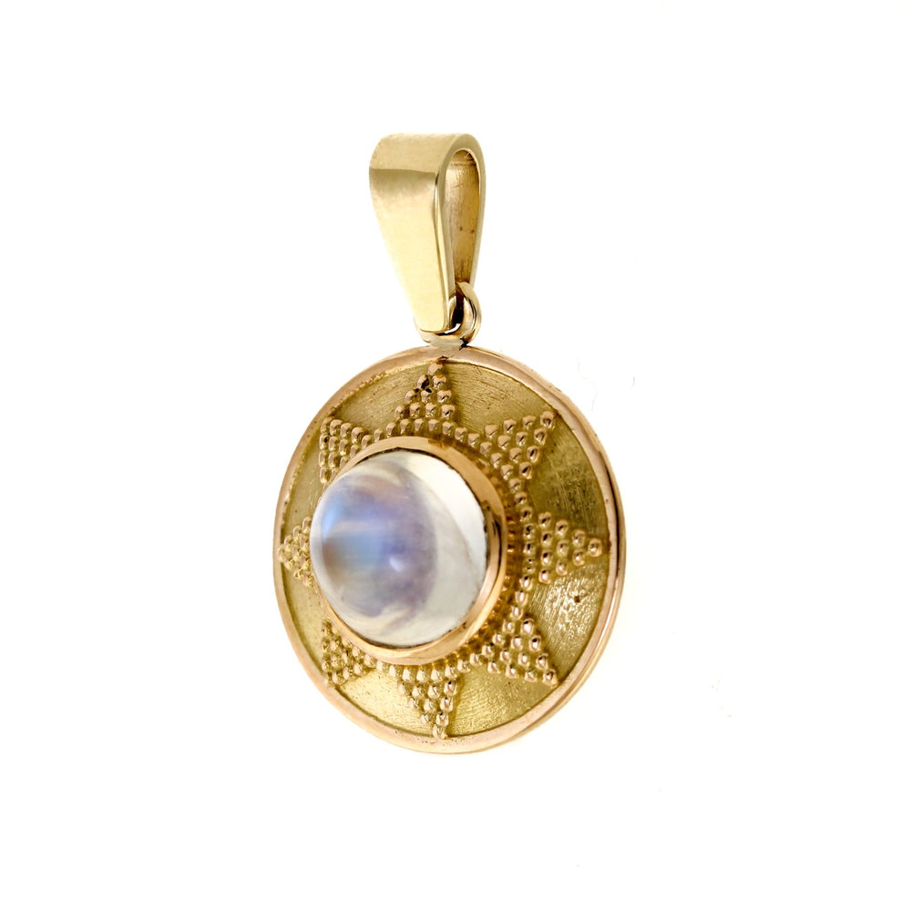 
                      
                        18K Gold Moonstone Pendant - Kingdom Jewelry
                      
                    