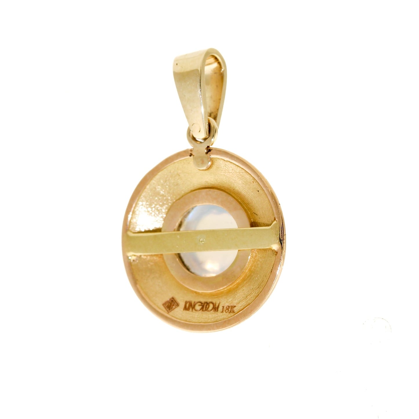 18K Gold Moonstone Pendant - Kingdom Jewelry