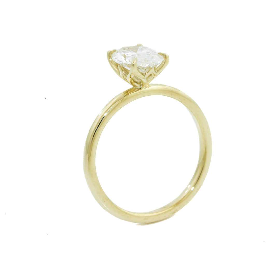 18K Gold Oval Lab Diamond Ring - Kingdom Jewelry