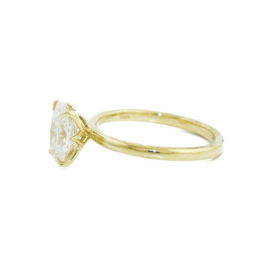 18K Gold Oval Lab Diamond Ring - Kingdom Jewelry