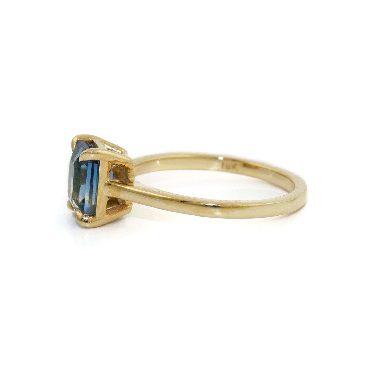 18k Gold x Blue Sri Lanka Sapphire Solitaire - Kingdom Jewelry