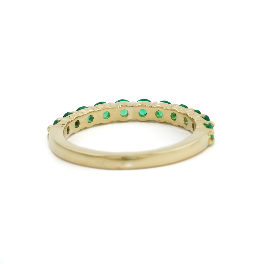 18K Gold x Emerald Half Eternity Band - Kingdom Jewelry