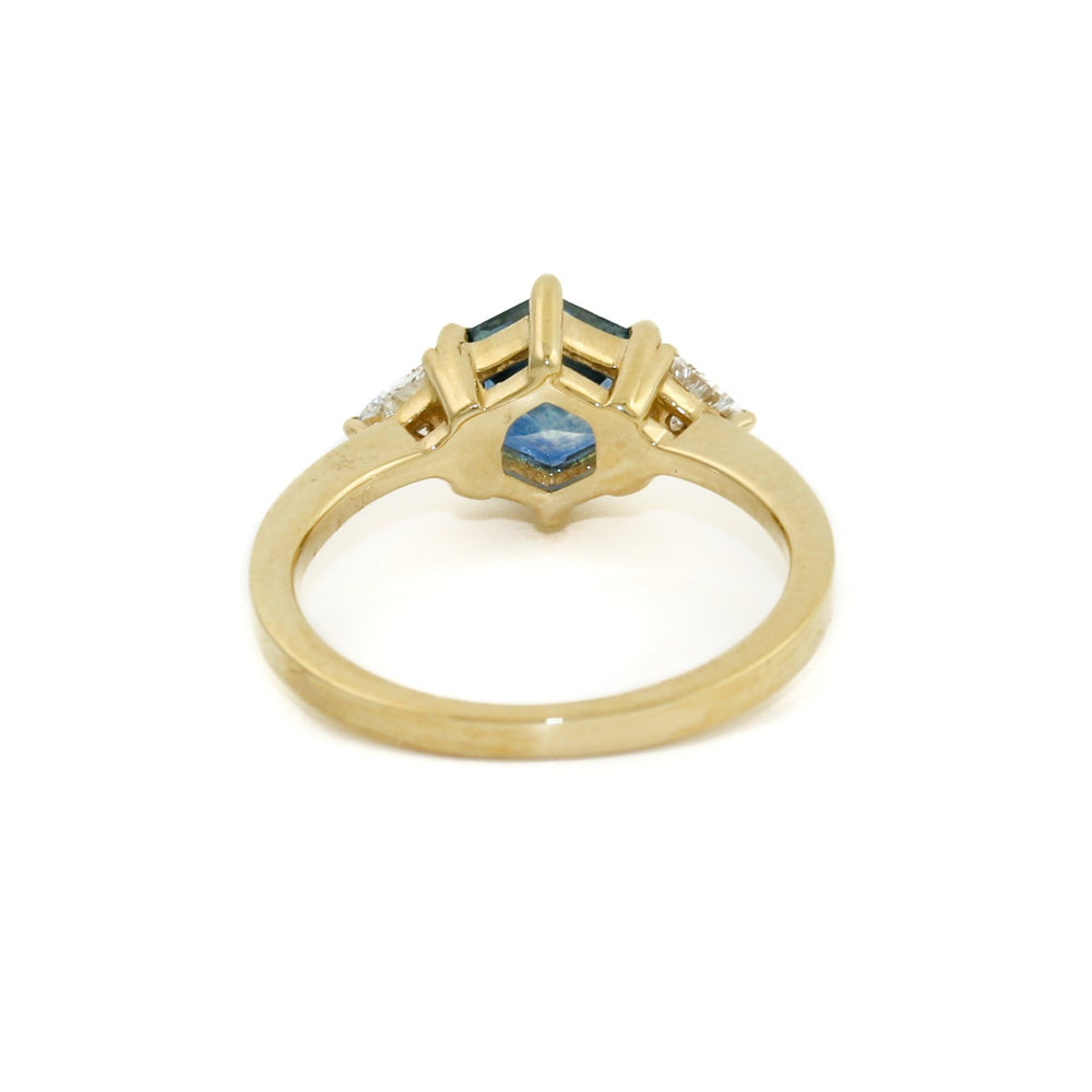 
                      
                        18k Gold x Hexagonal Montana Sapphire Isla Ring - Kingdom Jewelry
                      
                    