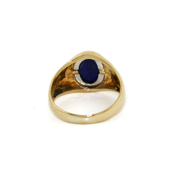 18K Gold x Lapis Signet Ring - Kingdom Jewelry