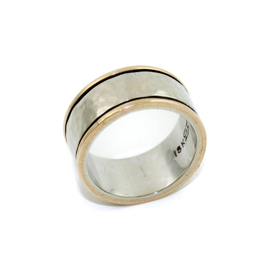 18k Two-Toned Gold Cigar Band - Kingdom Jewelry
