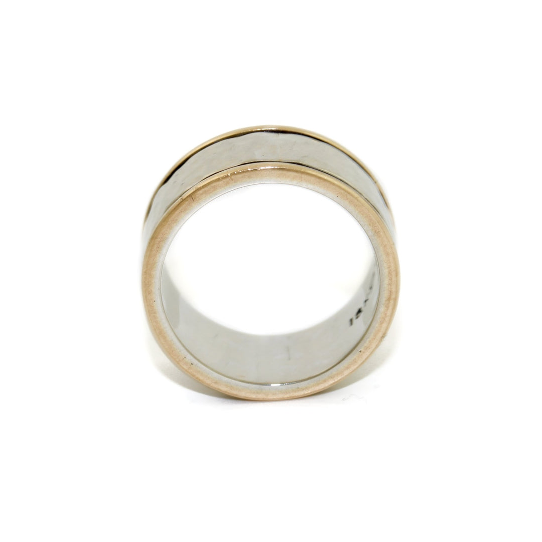 18k Two-Toned Gold Cigar Band - Kingdom Jewelry