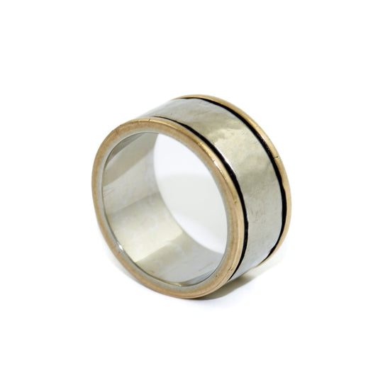 18k Two-Toned Gold Cigar Band - Kingdom Jewelry