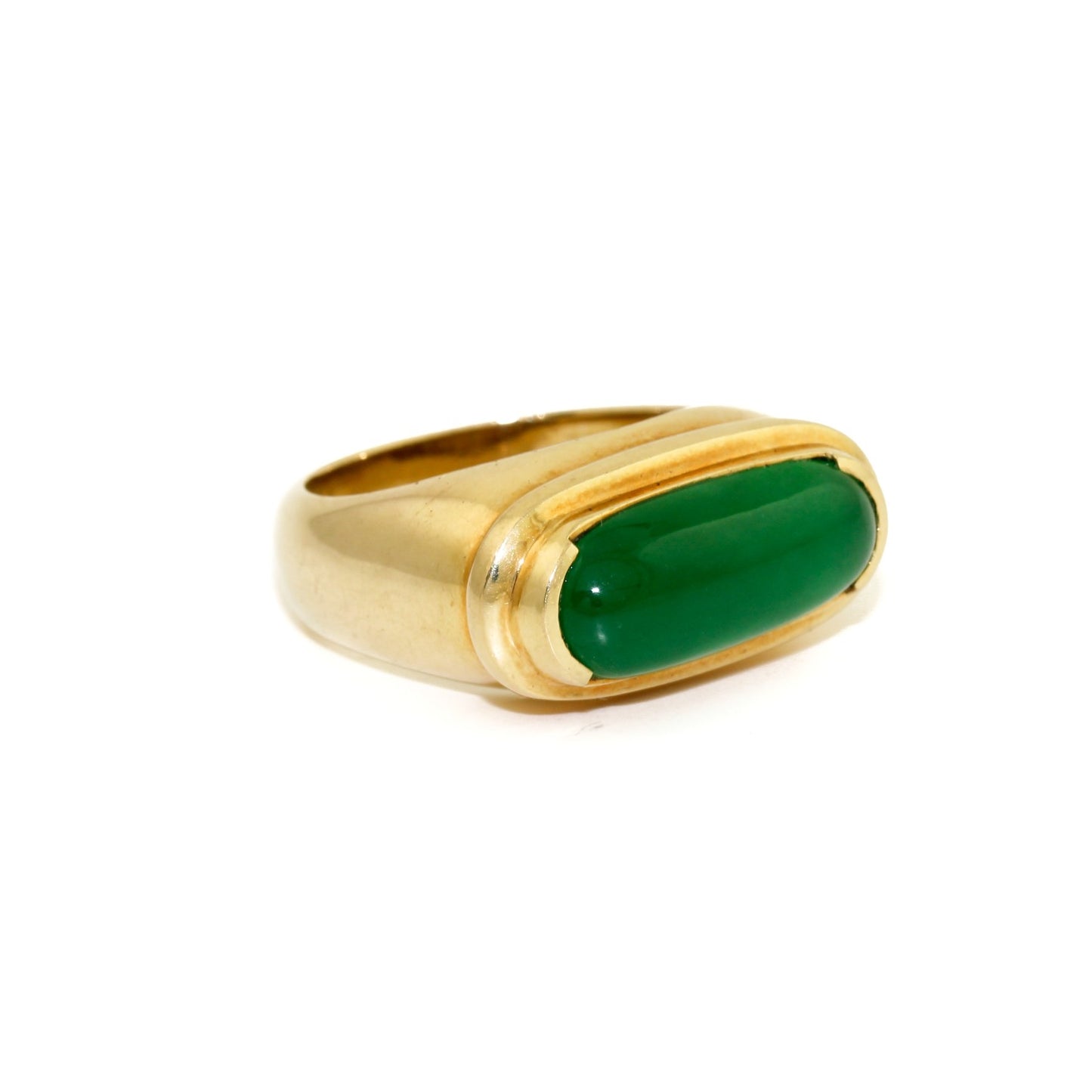 18k Vintage Jade Ring - Kingdom Jewelry