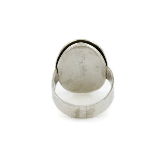18k x Silver Lapis Shield Ring - Kingdom Jewelry