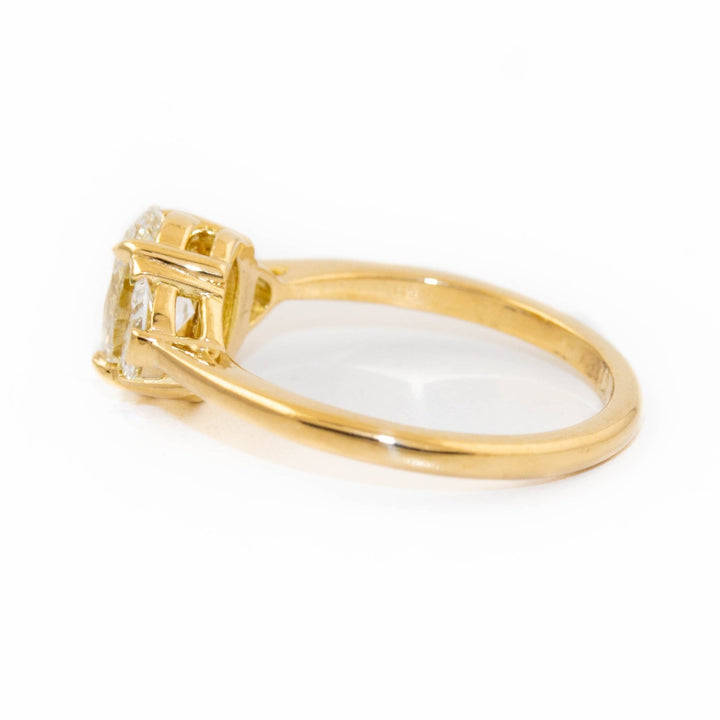 18kt Gold Diamond Engagement Ring - Kingdom Jewelry