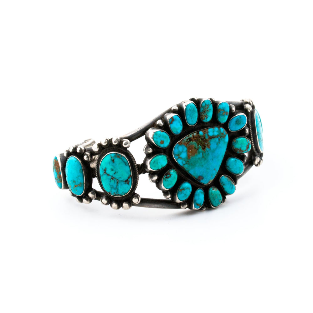 
                      
                        1920s Triangular Turquoise Burst Cuff - Kingdom Jewelry
                      
                    