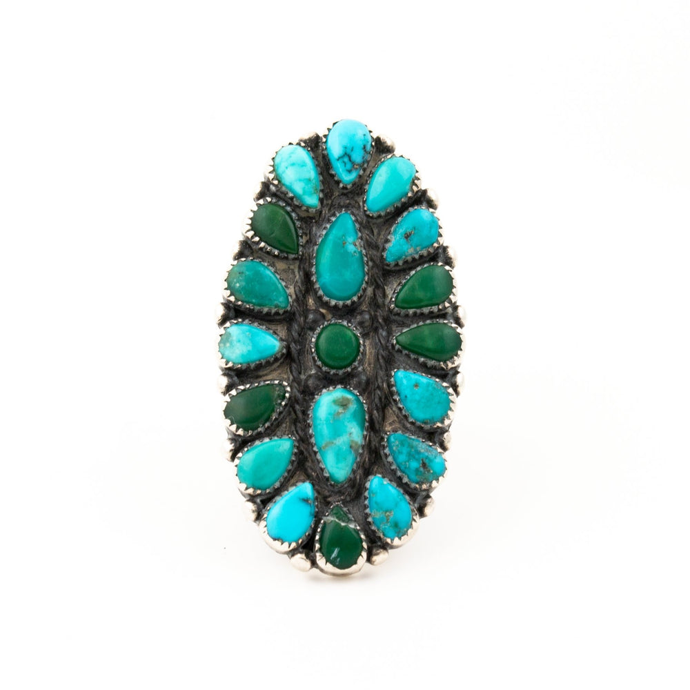 
                      
                        1940s Needlepoint Turquoise Ring - Kingdom Jewelry
                      
                    