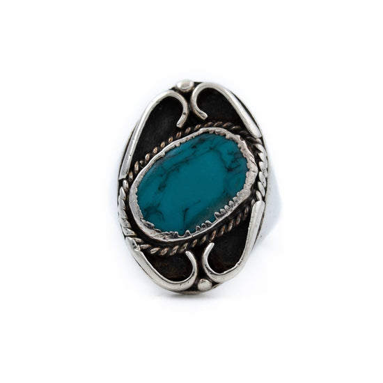1970's Blue Turquoise Ring - Kingdom Jewelry