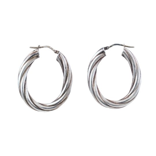 
                      
                        1970s Twisted Silver Rope Earrings - Kingdom Jewelry
                      
                    