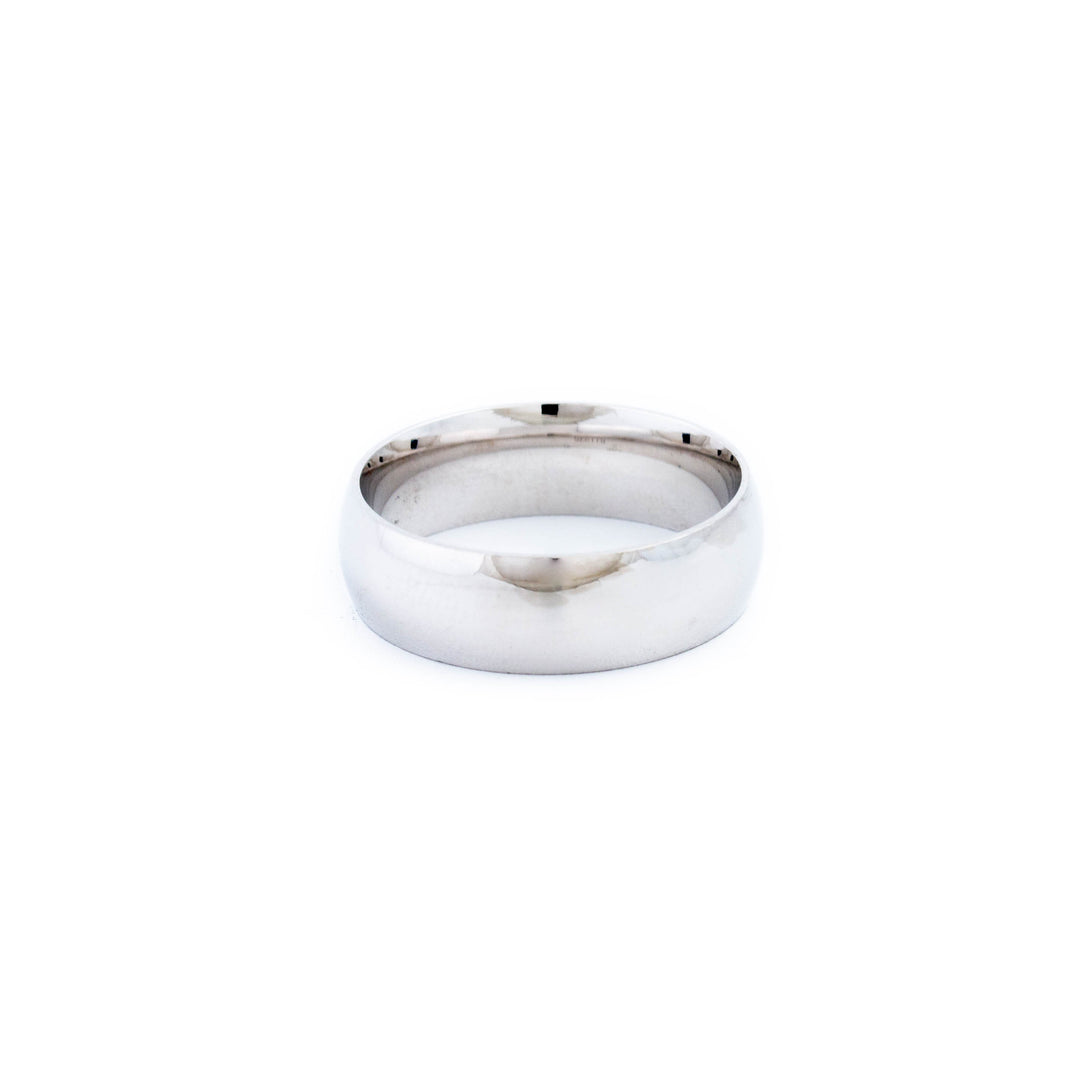 Sleek silver Rounded Band