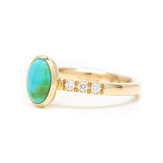 Sonoran Gold Turquoise Ring - Kingdom Jewelry