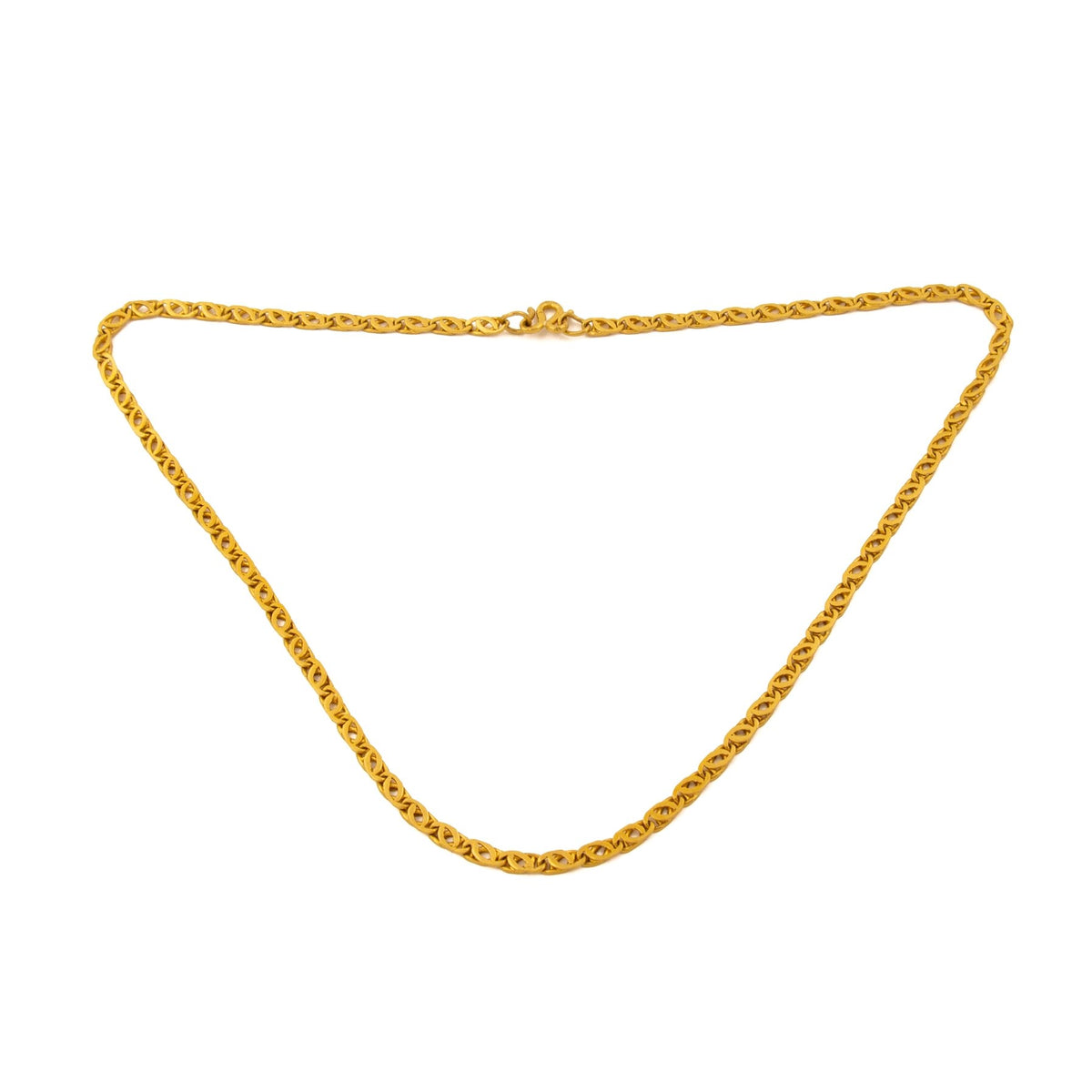 22K Flat Mariner Chain Necklace - Kingdom Jewelry