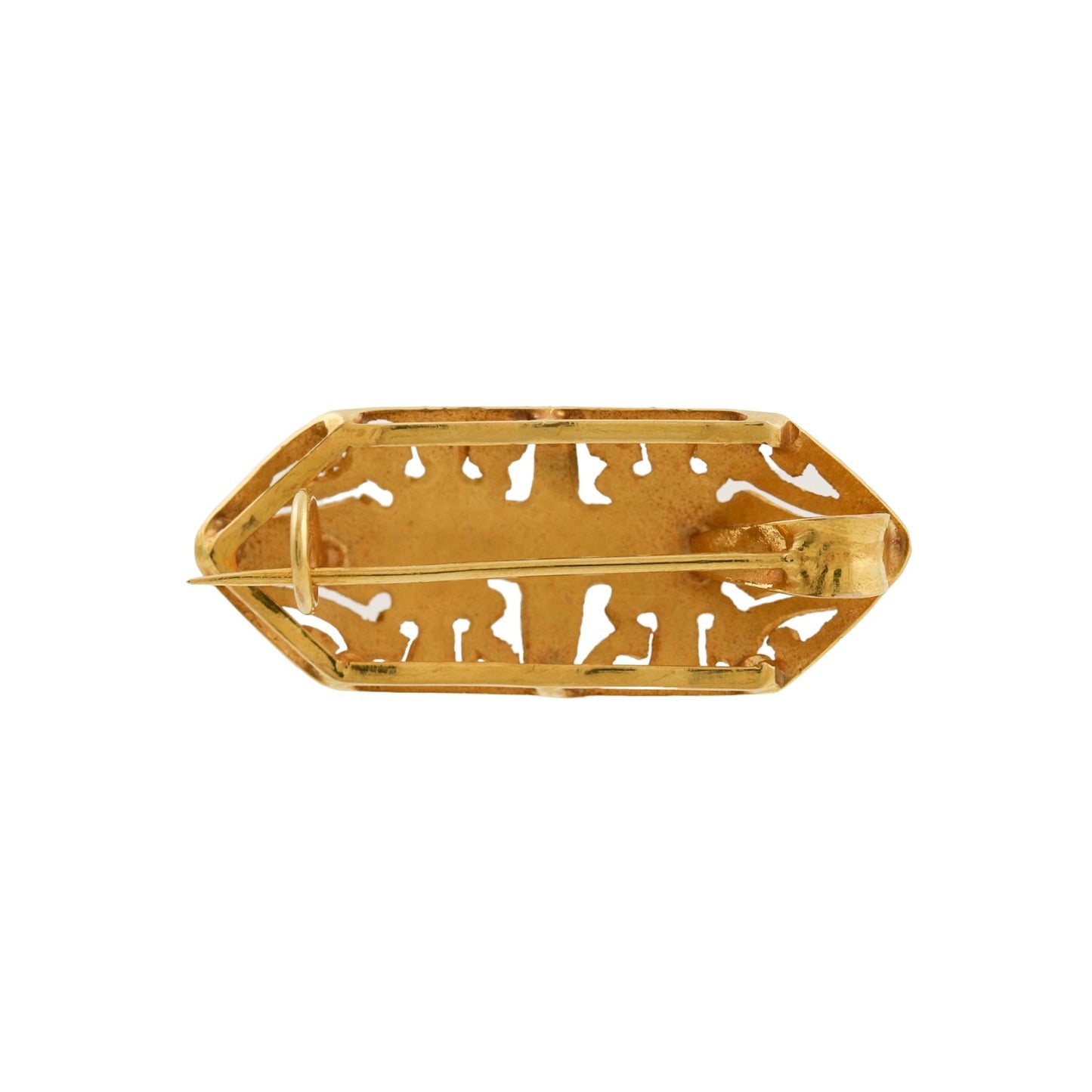 22K Gold Filigree Brooch - Kingdom Jewelry
