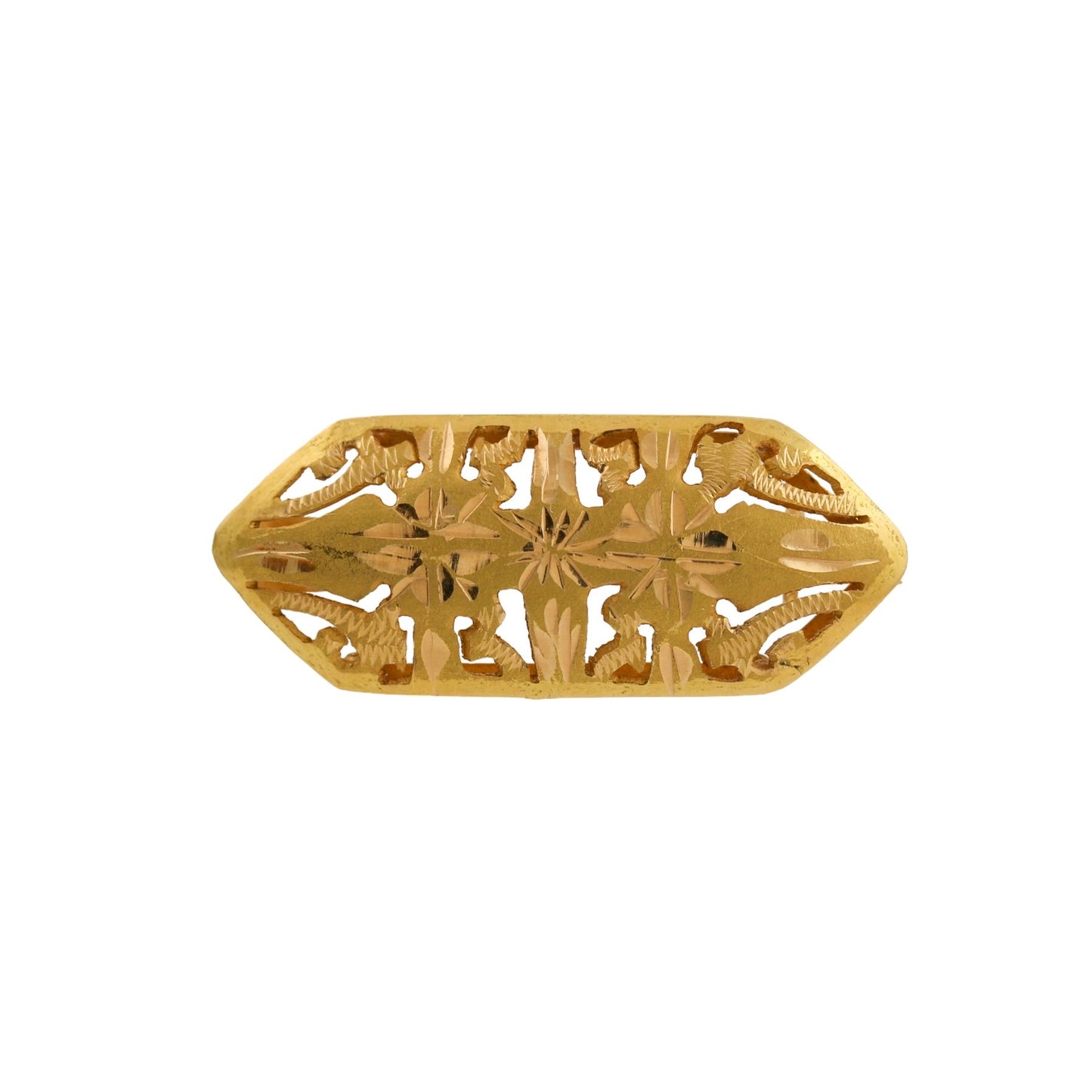 22K Gold Filigree Brooch - Kingdom Jewelry