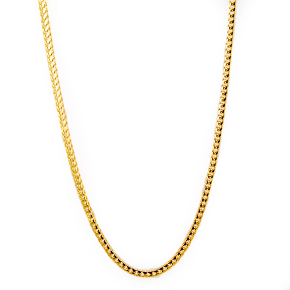 
                      
                        3mm Gold Franco Link Necklace - Kingdom Jewelry
                      
                    