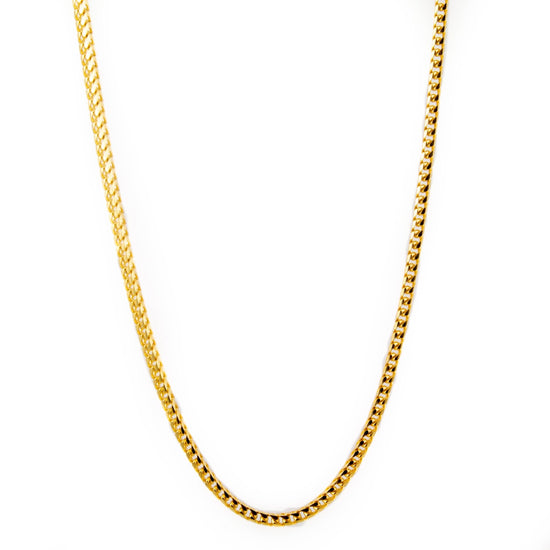 3mm Gold Franco Link Necklace - Kingdom Jewelry