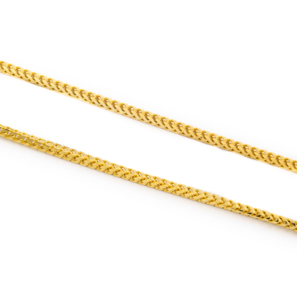 3mm Gold Franco Link Necklace - Kingdom Jewelry