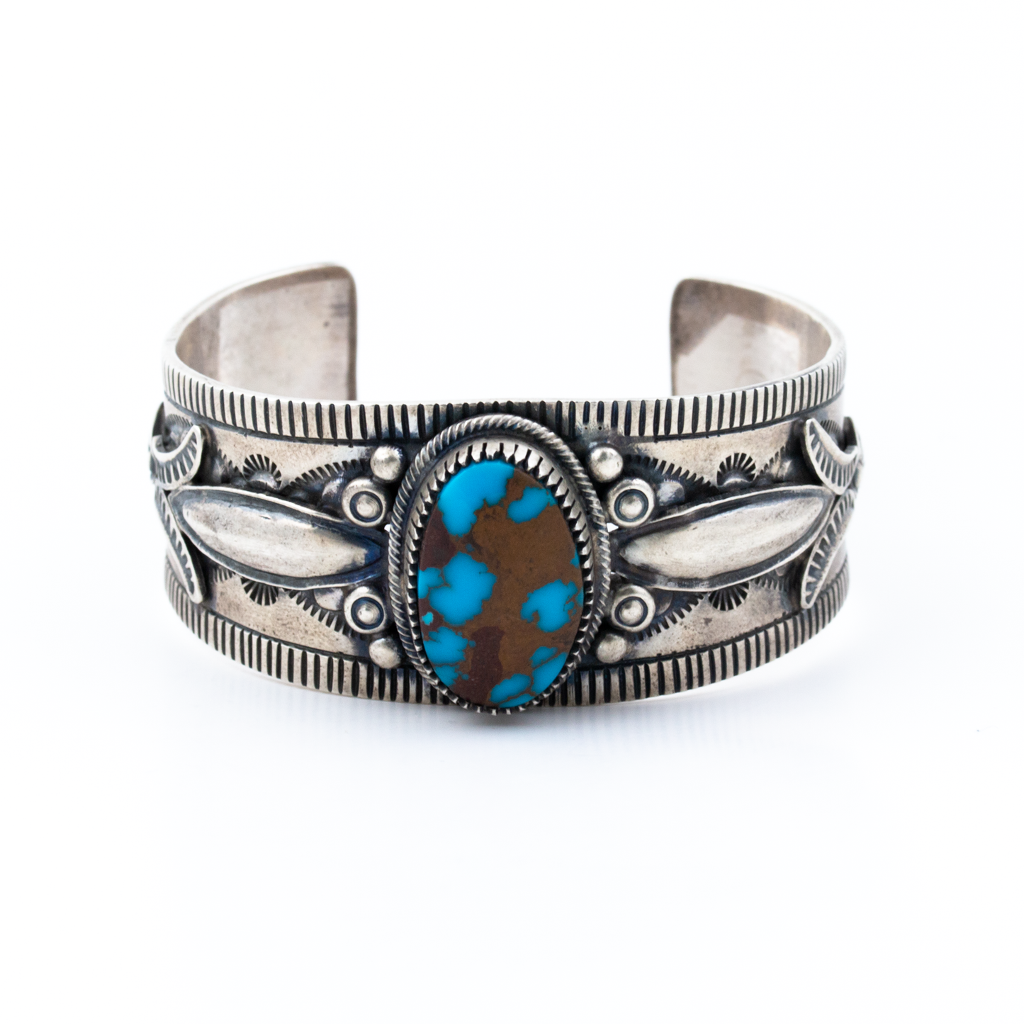 Load image into Gallery viewer, Chocolatey Egyptian Turquoise Cuff - Kingdom Jewelry
