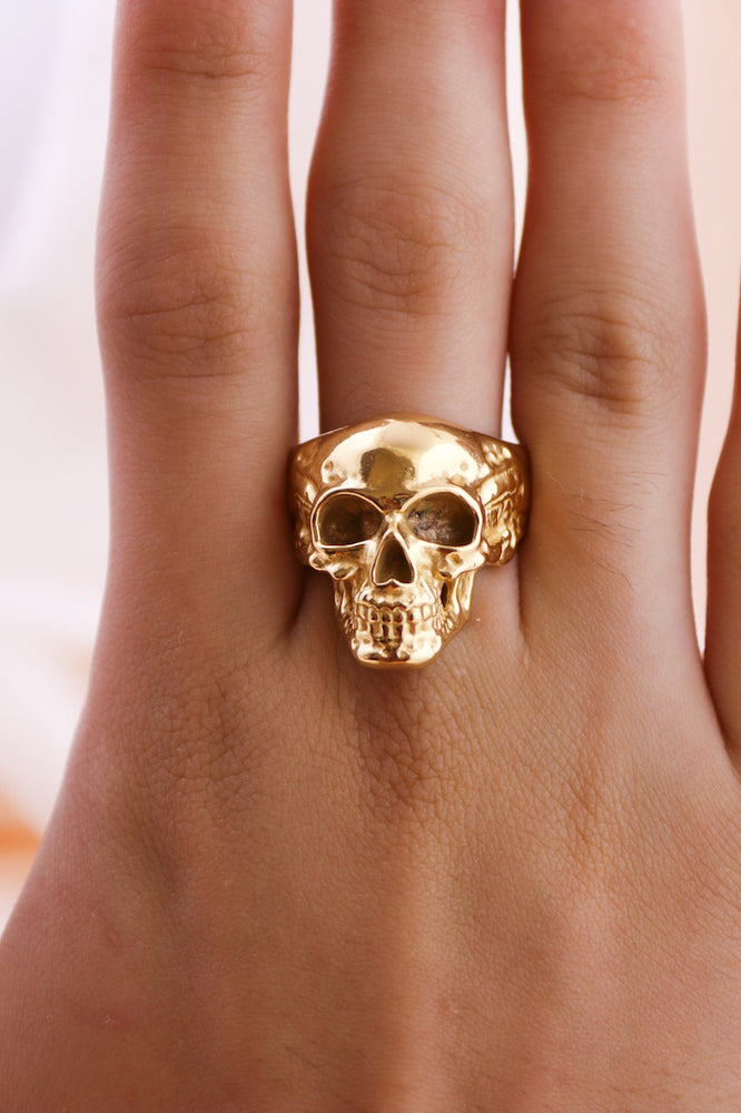 
                      
                        Gold "Eddie" Skull Ring - Kingdom Jewelry
                      
                    