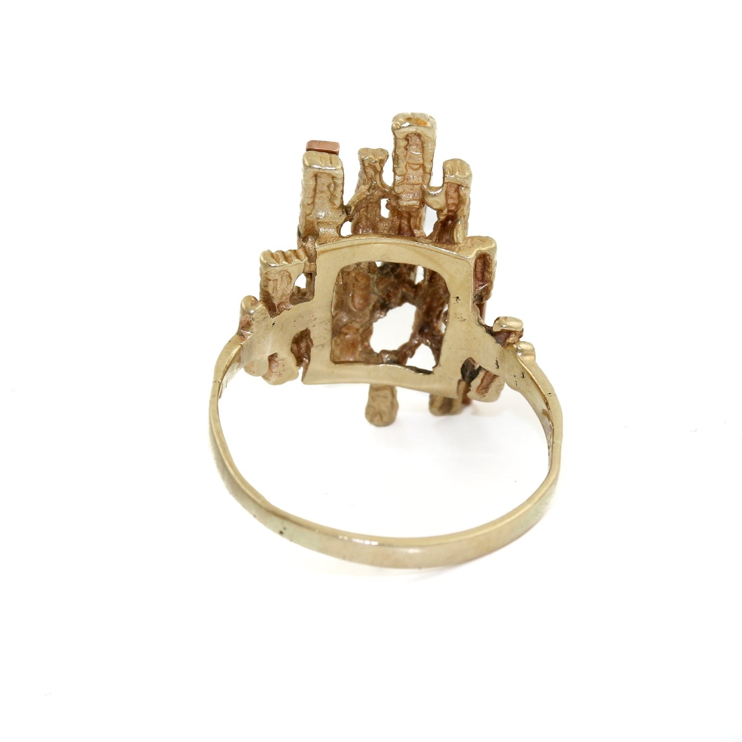Abstract 10k Tri-Tone Gold x Brutalist "Melt" Ring - Kingdom Jewelry