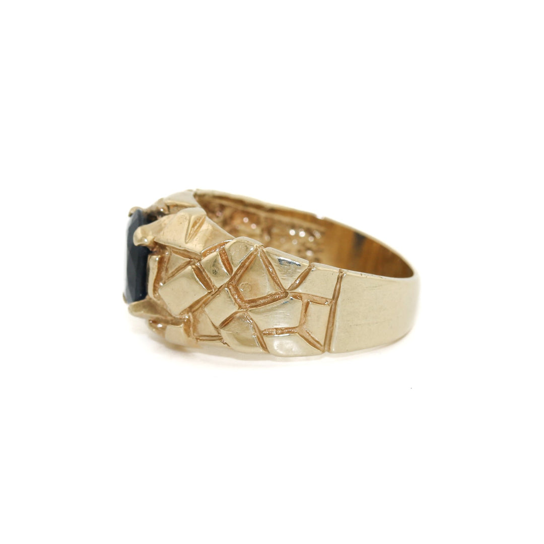 Abstract 14 K Gold x Raw Sapphire Ring - Kingdom Jewelry