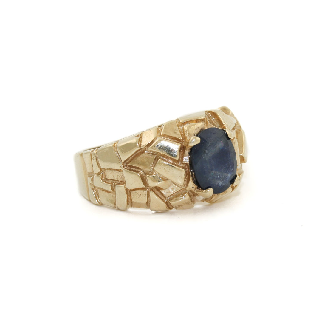 Abstract 14 K Gold x Raw Sapphire Ring - Kingdom Jewelry