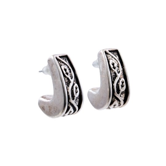 Abstract Vine Channel Earrings - Kingdom Jewelry