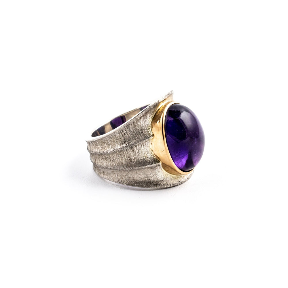 
                      
                        Amethyst Bamboo Ring - Kingdom Jewelry
                      
                    