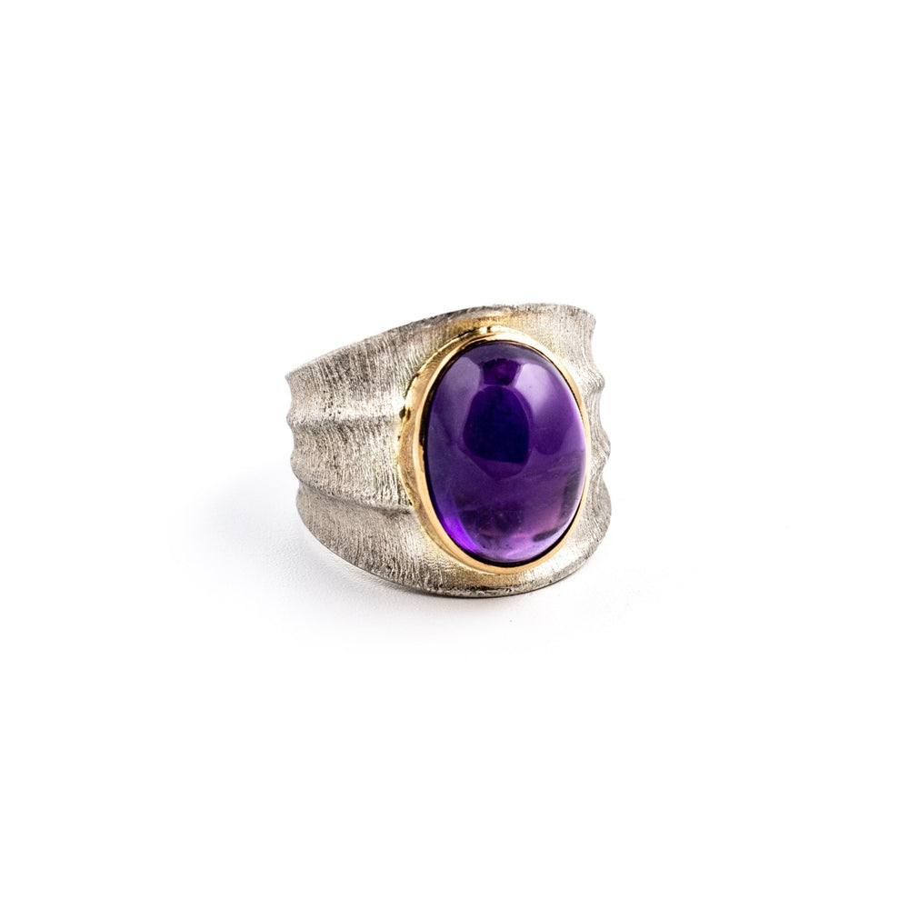 
                      
                        Amethyst Bamboo Ring - Kingdom Jewelry
                      
                    