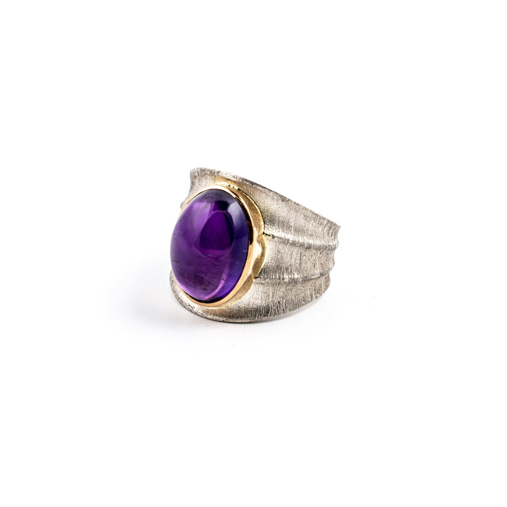 
                      
                        Amethyst Bamboo Ring - Kingdom Jewelry
                      
                    