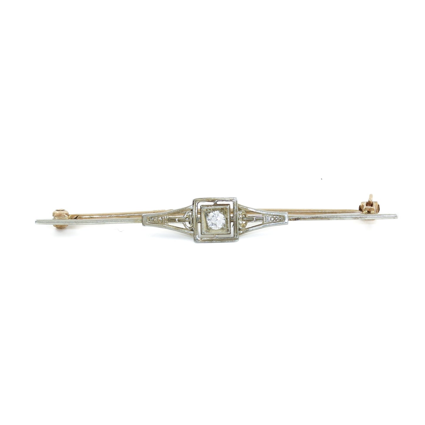 Load image into Gallery viewer, Antique 18k Diamond Brooch - Kingdom Jewelry
