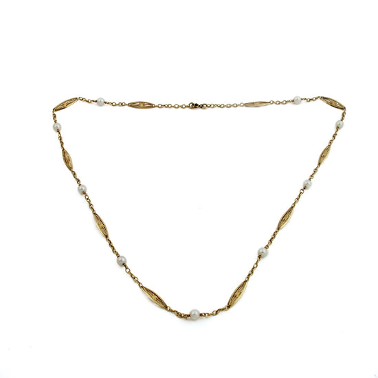 Antique 18k Pearl Chain - Kingdom Jewelry