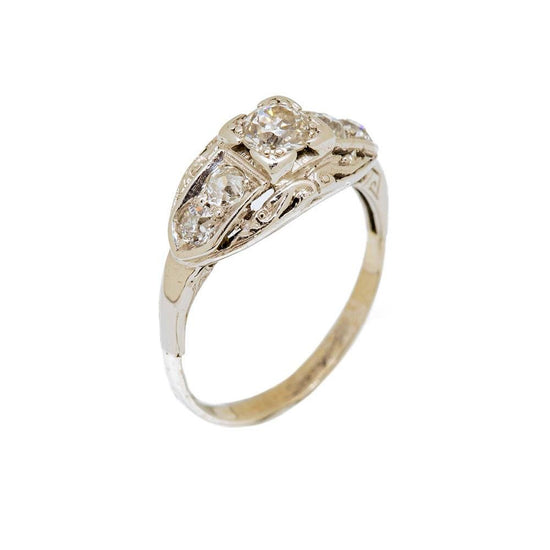 Antique Edwardian Diamond Ring - Kingdom Jewelry