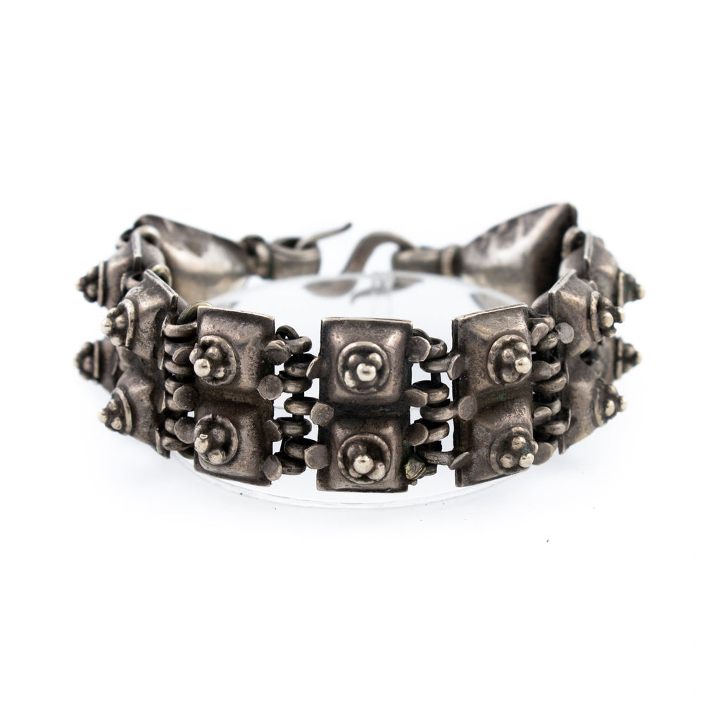 Antique Indian silver cuff - Kingdom Jewelry