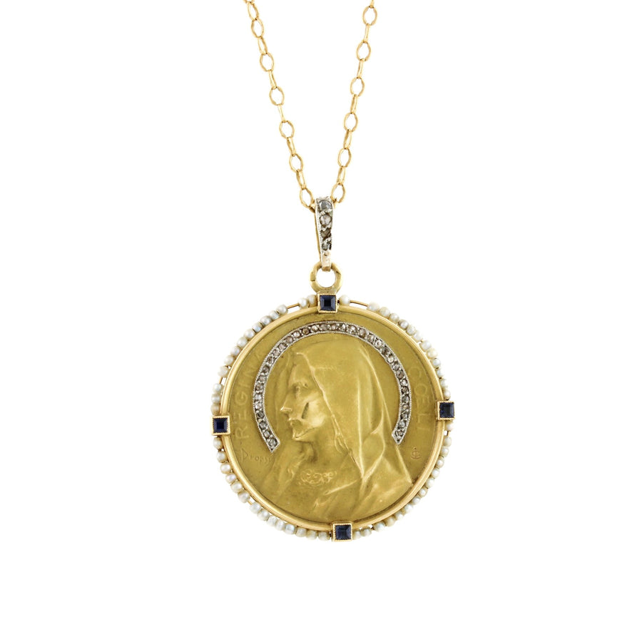 Antique Mary Magdalene 18k Pendant - Kingdom Jewelry