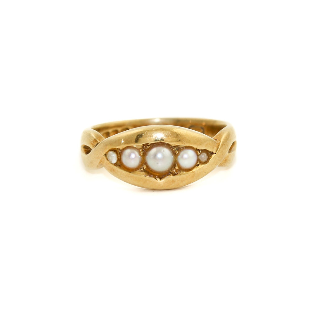 
                      
                        Antique Pearl 18k Gold Ring sz 4.75 - Kingdom Jewelry
                      
                    