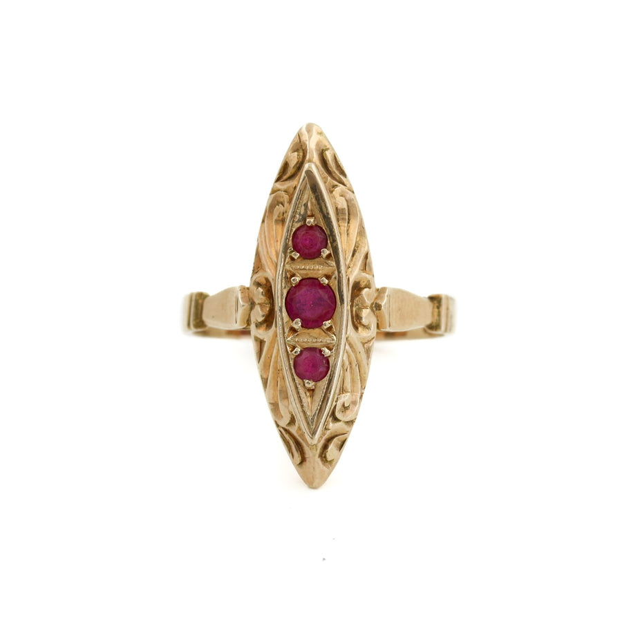 Antique Ruby 14k Gold Ring - Kingdom Jewelry