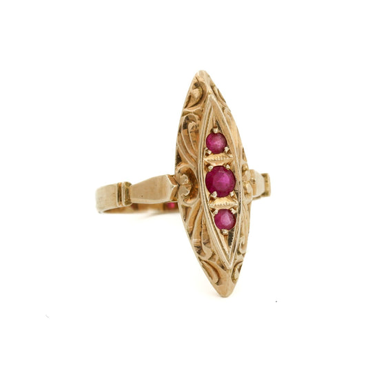 Antique Ruby 14k Gold Ring - Kingdom Jewelry