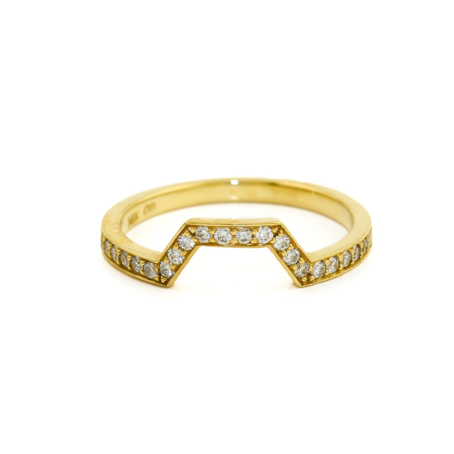 Arched 14k Gold x Pave Diamond Eternity Band - Kingdom Jewelry