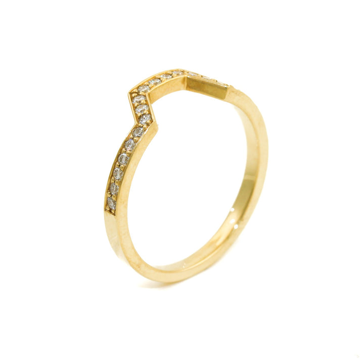 Arched 14k Gold x Pave Diamond Eternity Band - Kingdom Jewelry