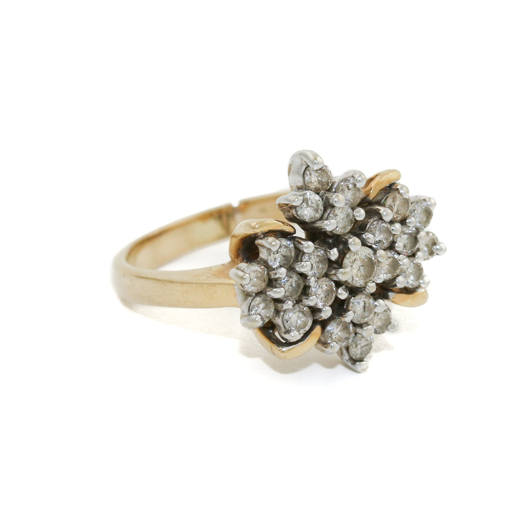 Art Deco Diamond Clover Ring x 14k Gold - Kingdom Jewelry