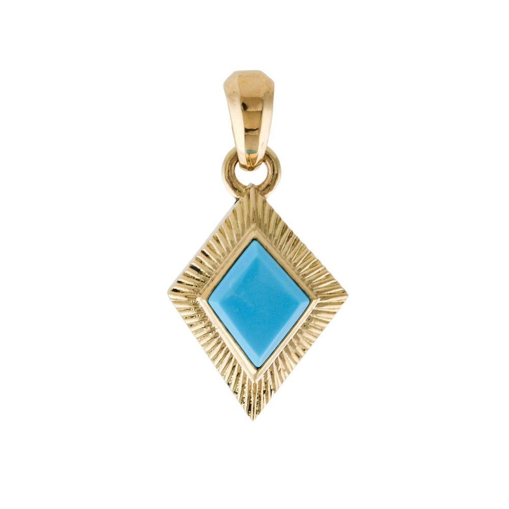 
                      
                        Art Deco STyle 14k Gold Turquoise Pendant - Kingdom Jewelry
                      
                    