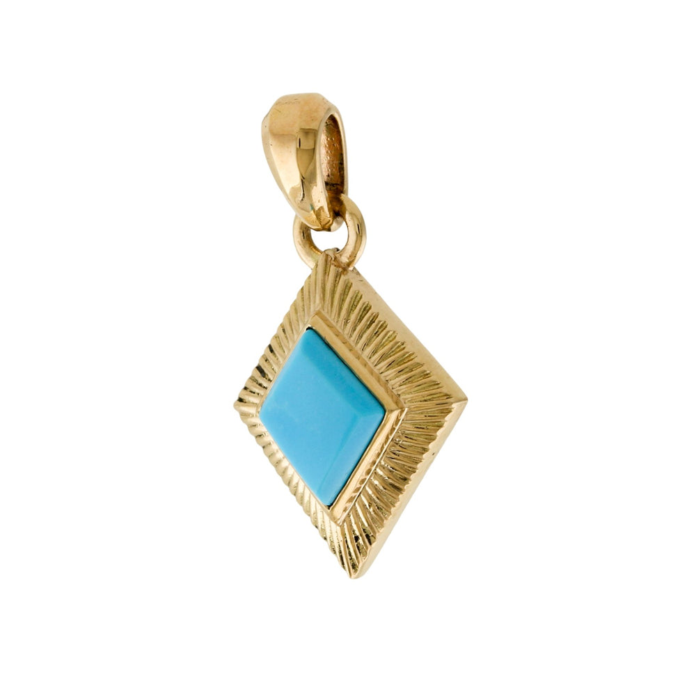 
                      
                        Art Deco STyle 14k Gold Turquoise Pendant - Kingdom Jewelry
                      
                    